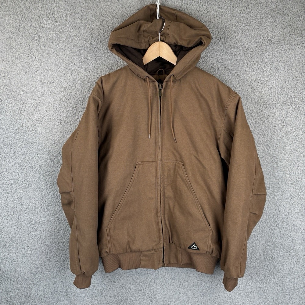 Ridgecut‎ Duck Canvas Bomber Jacket Mens Large Brown Chore Coat Barn Insulated